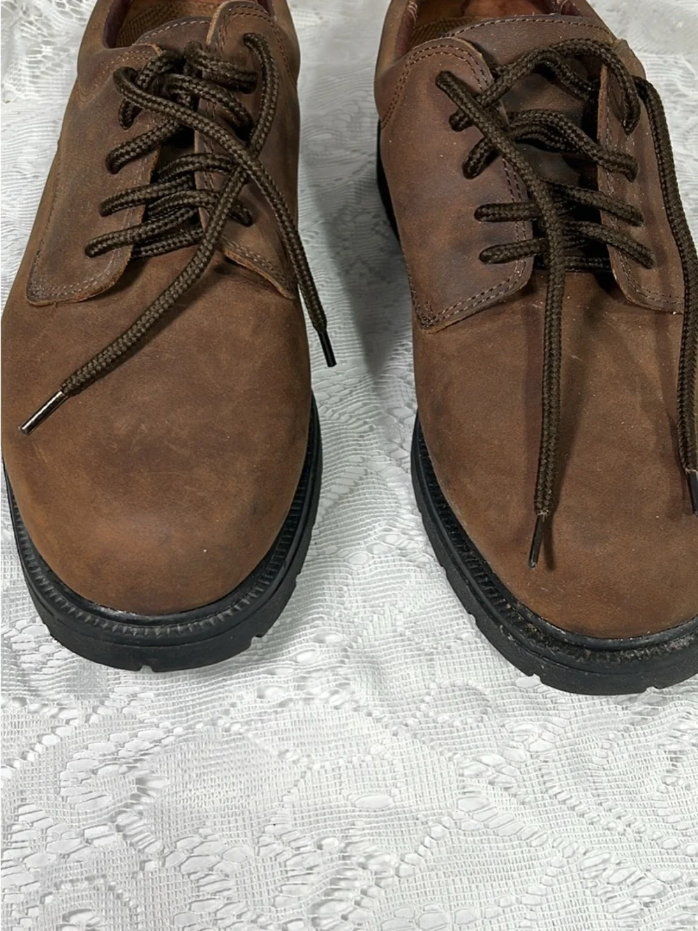 Nunn Bush Brown Leather Lace-Up Oxfords